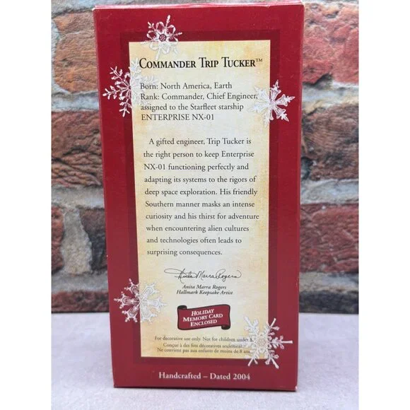 Hallmark Keepsake Ornament Commander Trip Tucker Starfleet Enterprise NX-01 2004 - Picture 2 of 8